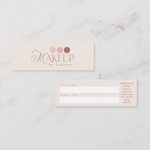 Makeup Artist Business Branded Raffle Ticket