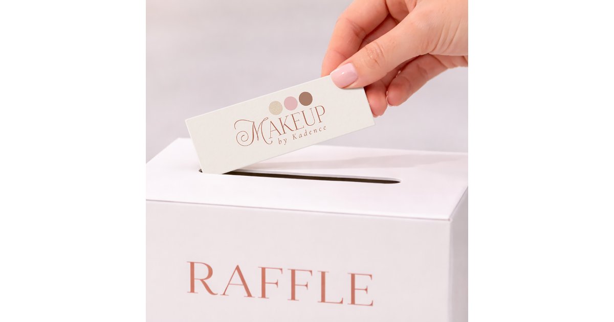 Branded Raffle Draw Makeup Artist Business Branded Raffle Ticket | Zazzle