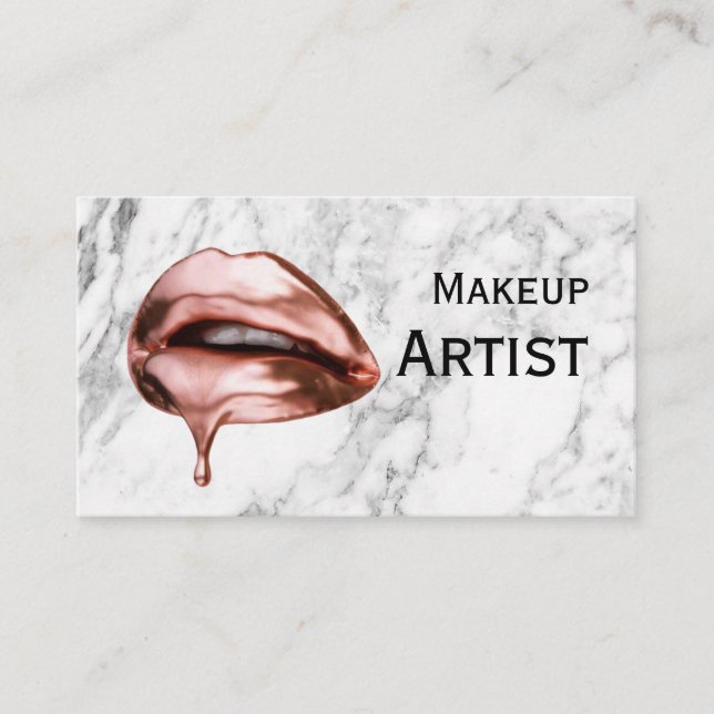 makeup artist business business card (Front)
