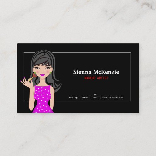 Customizable Makeup Artist Business Cards