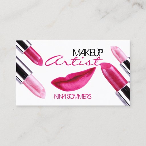 Customizable Makeup Artist Business Card