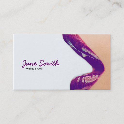 Customizable Makeup Artist Business Card