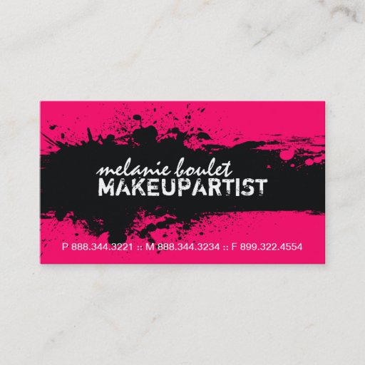 Customizable MAKEUP ARTIST BUSINESS CARD
