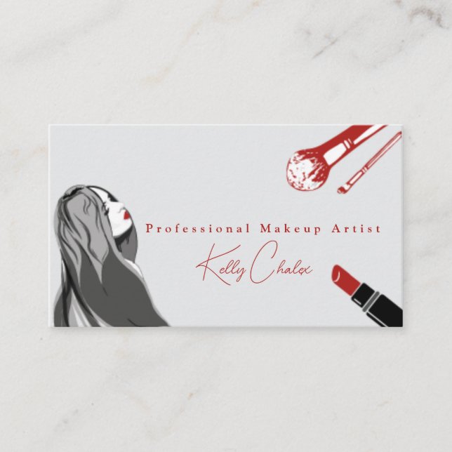 makeup artist  business card (Front)