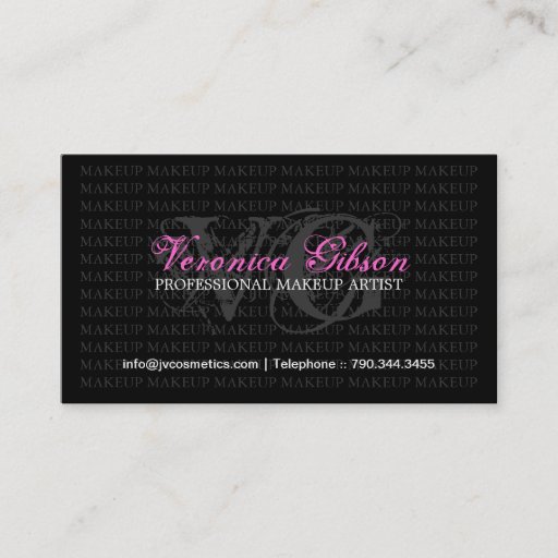Customizable MAKEUP ARTIST BUSINESS CARD