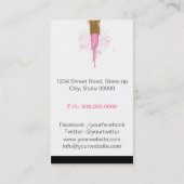 Makeup Artist business card (Back)