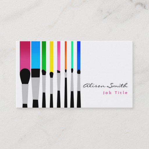 Customizable Makeup artist Business card