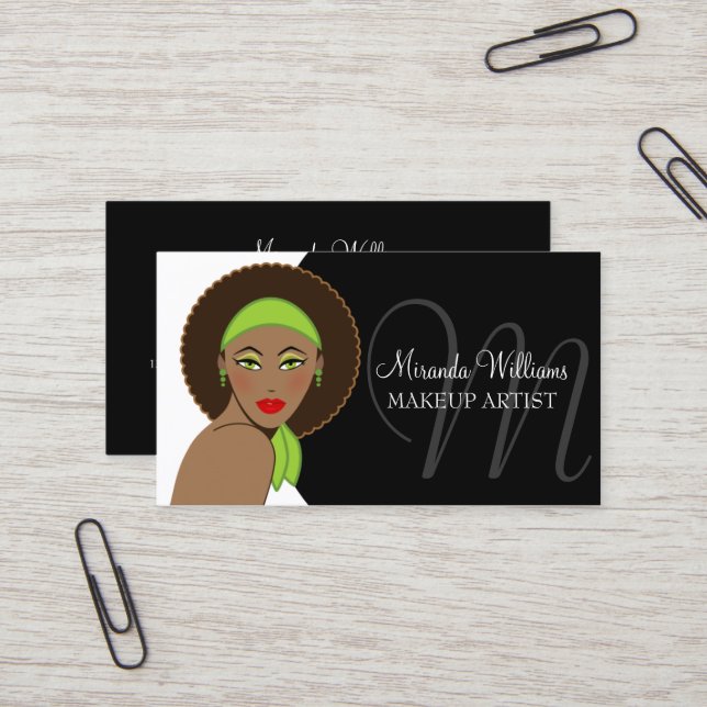 Makeup Artist Business Card (Front/Back In Situ)