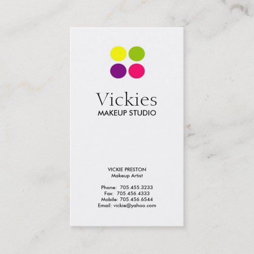 Customizable Makeup Artist Business Card