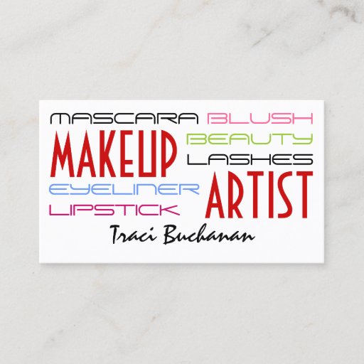 Customizable Makeup Artist Business Cards