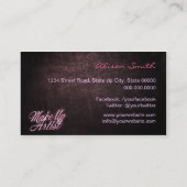 Makeup artist business card (Back)