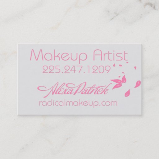 Customizable Makeup Artist Business Card Template