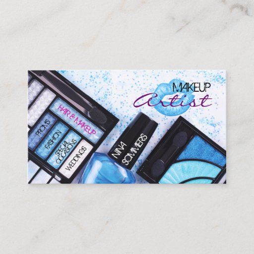 Customizable Makeup Artist Business Card