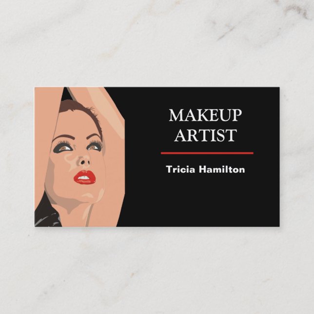 Makeup Artist  Business Card (Front)
