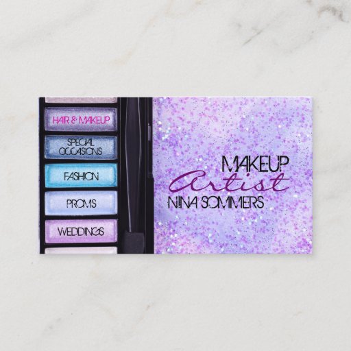 Customizable Makeup Artist Business Card