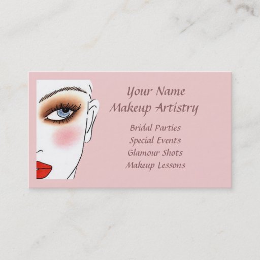 Customizable Makeup Artist Business Card