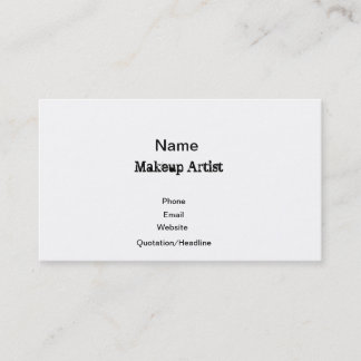 Makeup Artist Business Card - Brands