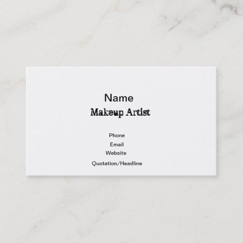 Makeup Artist Business Card - Brands