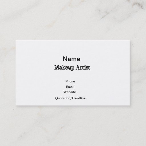 Customizable Makeup Artist Business Card - Brands