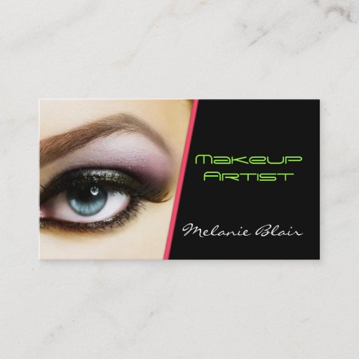 Customizable Makeup Artist Business Card Eye