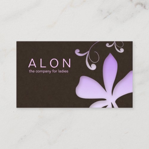 Makeup Artist Business Card Flower Purple