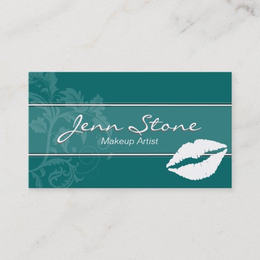Customizable Makeup Artist Business Card - Silhouette Lips