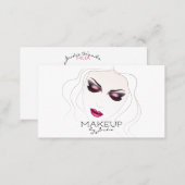 Makeup Artist Business Card w/ Sketch Woman (Front/Back)