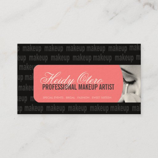 Customizable Makeup Artist Business Cards