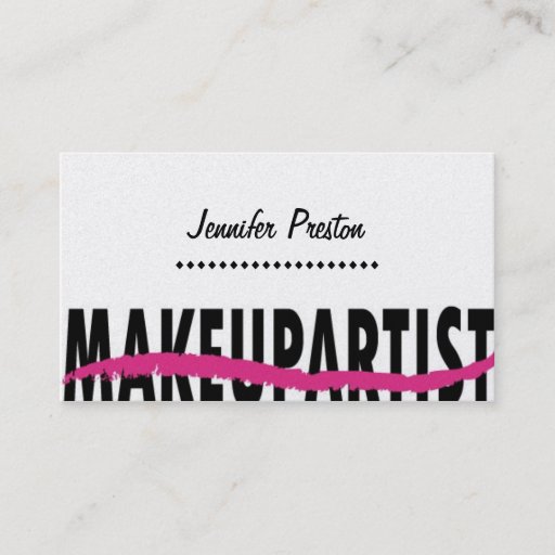 Customizable Makeup Artist Business Cards