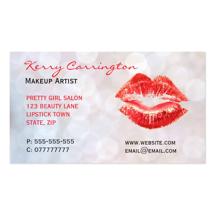 Makeup Artist business cards