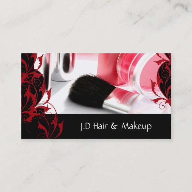 Makeup artist Business Cards (Front)