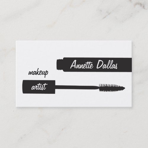 Makeup artist business cards black-white