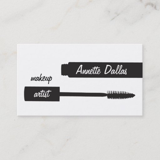 Customizable Makeup artist business cards black-white
