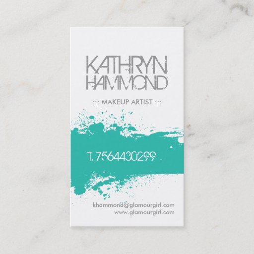 Customizable Makeup Artist Business Cards - Custom Colour