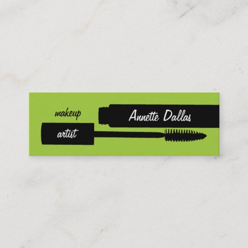 Makeup artist business cards lime