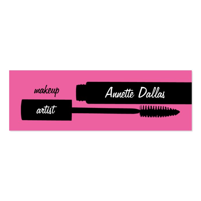 Makeup artist business cards pink