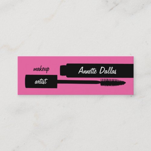 Makeup artist business cards pink