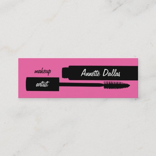 Customizable Makeup artist business cards pink