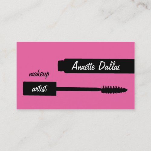 Makeup artist business cards pink