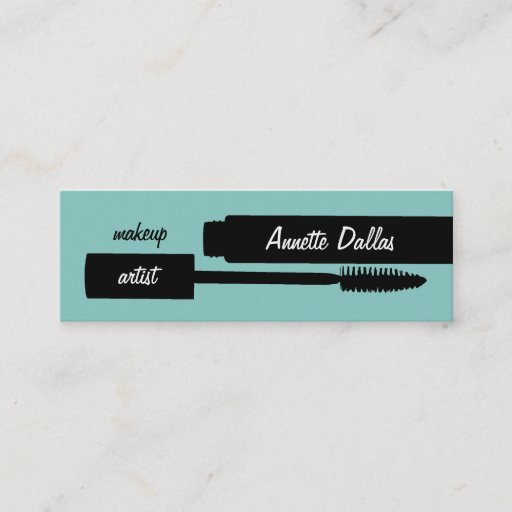 Customizable Makeup artist business cards teal
