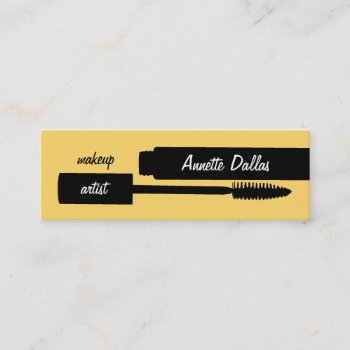 Makeup Artist Business Cards Yellow by charmingink at Zazzle
