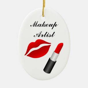 Makeup Artist Ceramic Ornament
