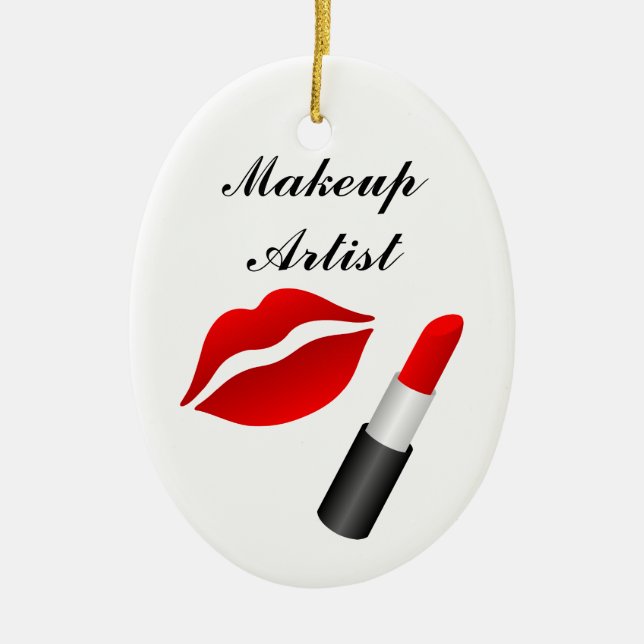 Makeup Artist Ceramic Ornament (Front)