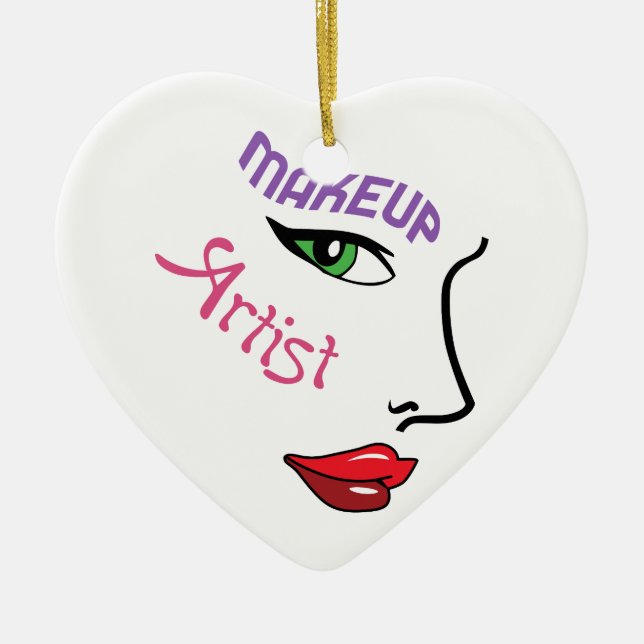 Makeup Artist Ceramic Ornament (Front)