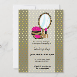 Makeup artist - choose background color invitation