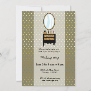 Makeup artist - choose background color invitation