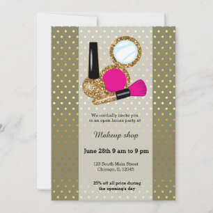 Makeup artist - choose background color invitation