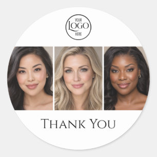 Makeup Artist Client Appreciation Branding Classic Round Sticker
