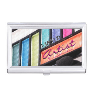 Makeup Artist Colorful Eyeshadow Palette Business Card Holder