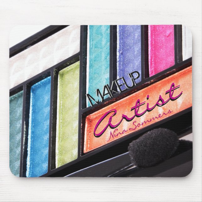 Makeup Artist Colorful Eyeshadow Palette Mouse Pad (Front)